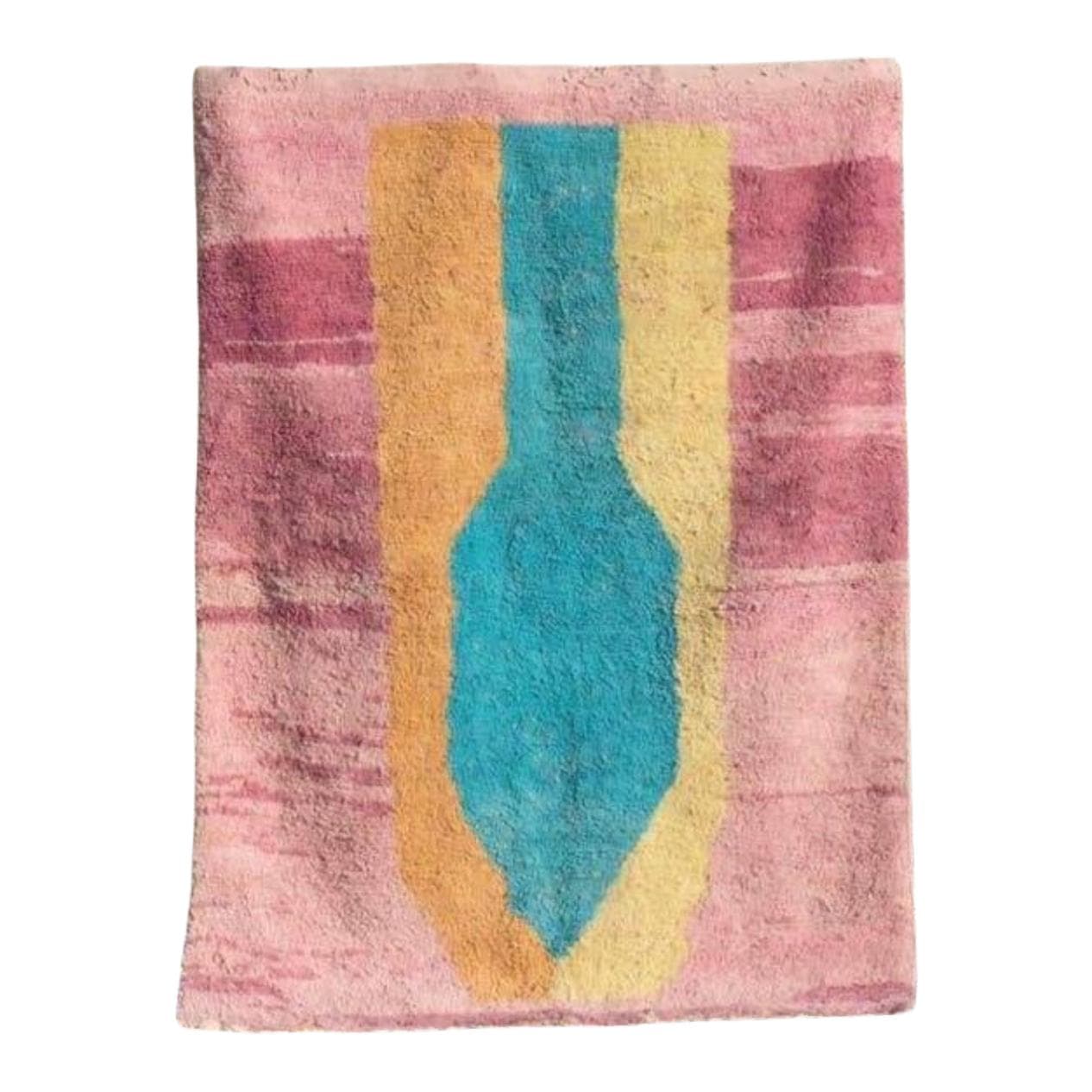 Ręcznie tkany dywan 200x250 cm, wełna, multikolor, Maroko