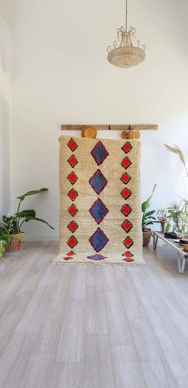 Handmade rug 160x240 cm, wool, multicolor, Morocco - 204670