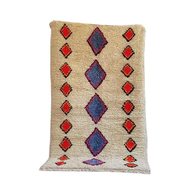 Handmade rug 160x240 cm, wool, multicolor, Morocco - DIMENSION