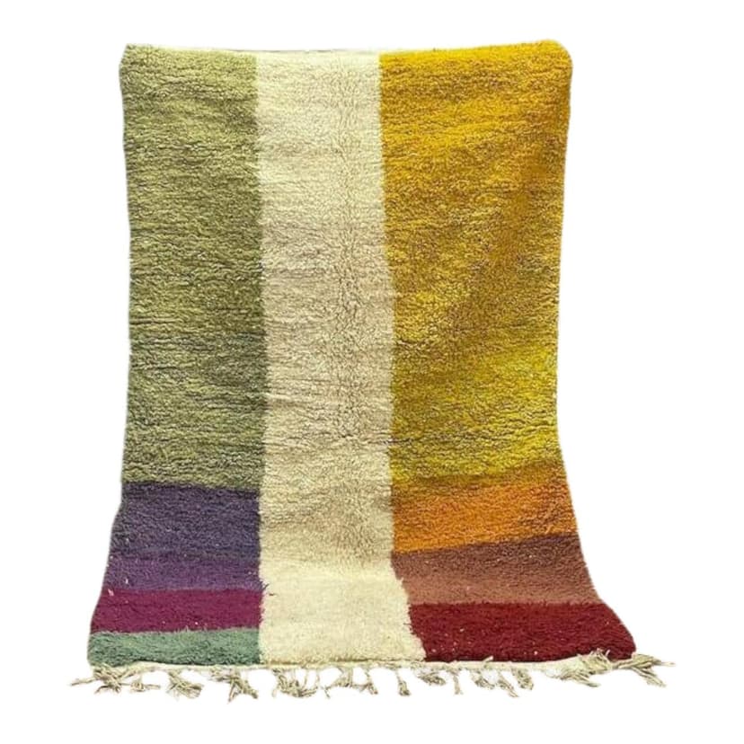 Ręcznie tkany dywan 200x300 cm, wełna, multikolor, Maroko