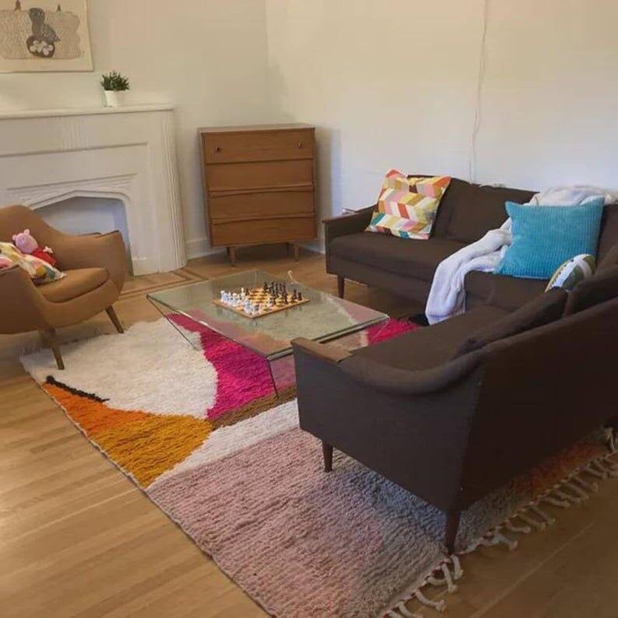 Ręcznie tkany dywan 200x300 cm, wełna, multikolor, Maroko - 204642