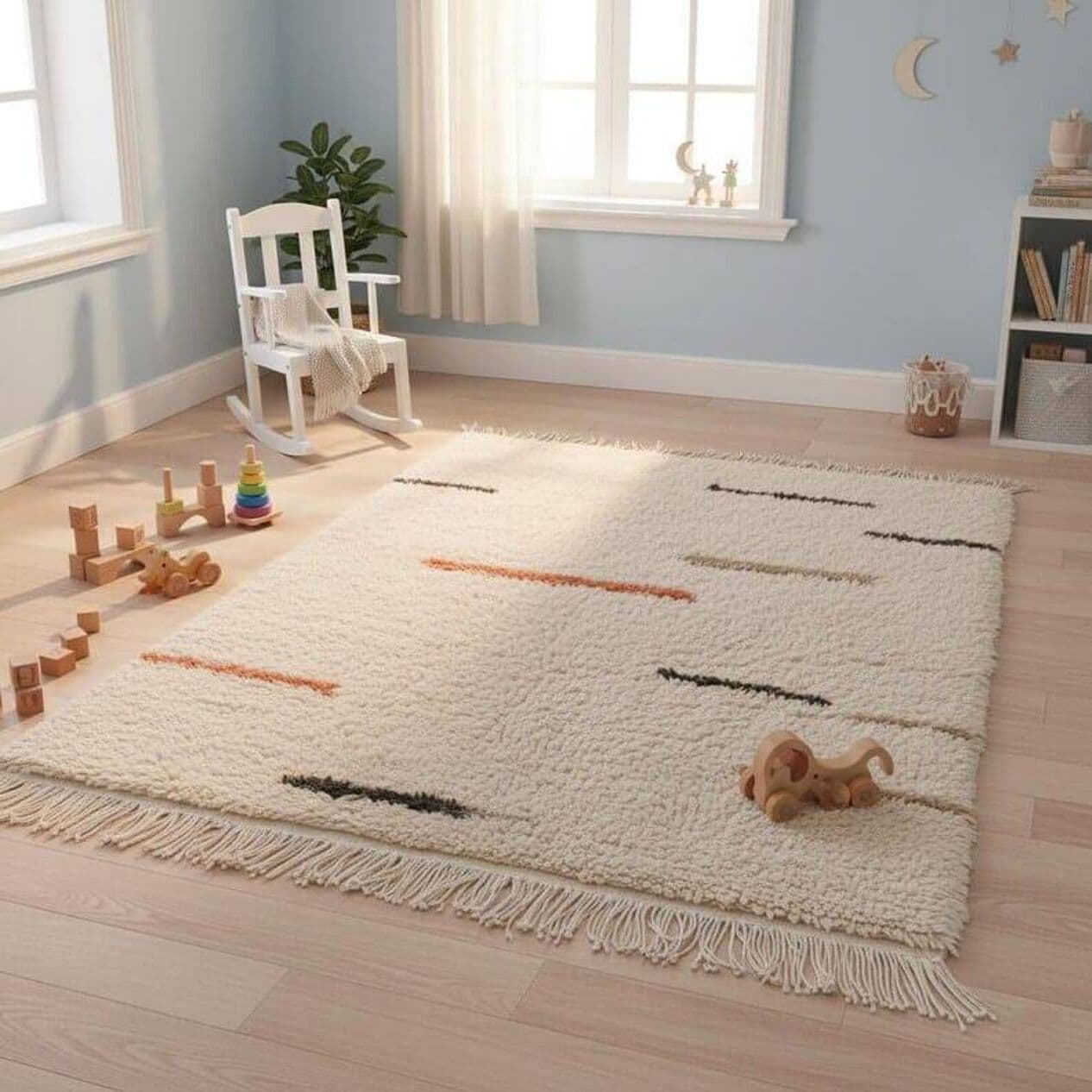 Ręcznie tkany dywan 160x250 cm, wełna, multikolor, Maroko - 204633