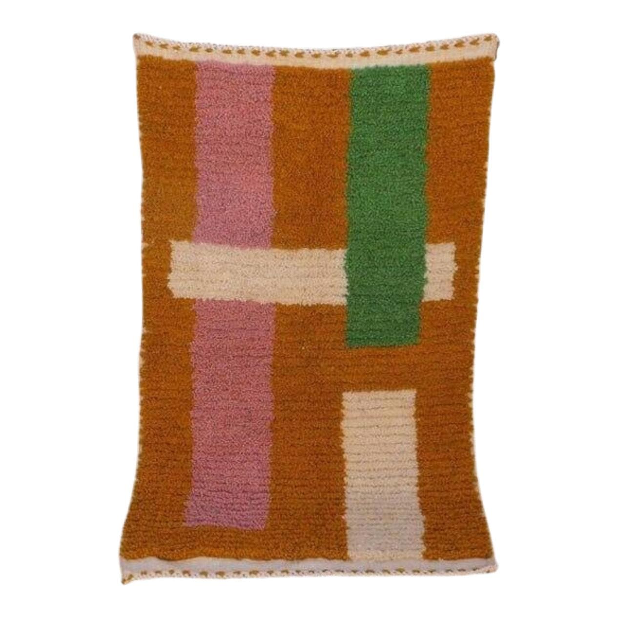 Ręcznie tkany dywan 150x250 cm, wełna, multikolor, Maroko