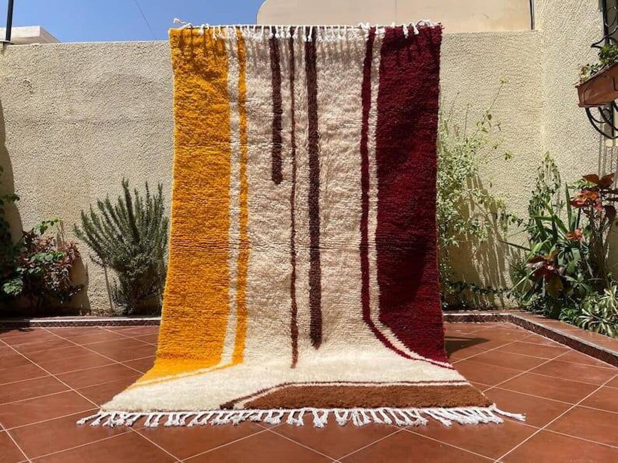 Ręcznie tkany dywan 150x250 cm, wełna, multikolor, Maroko - 204561