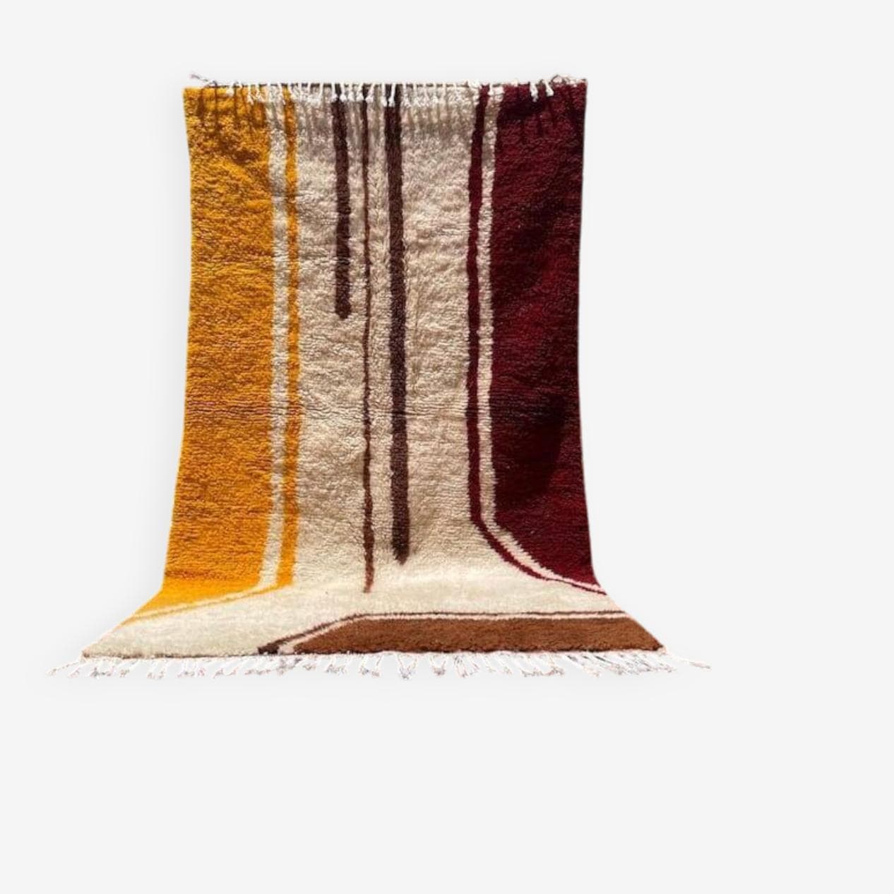 Ręcznie tkany dywan 150x250 cm, wełna, multikolor, Maroko - 204555