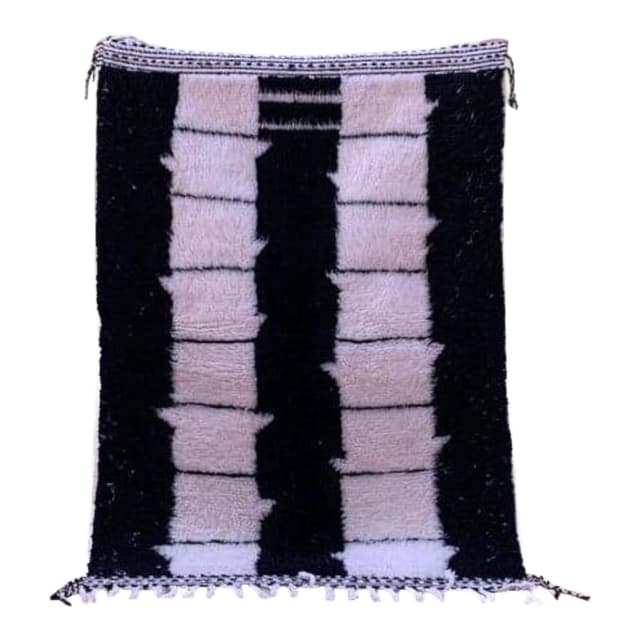 Ręcznie tkany dywan 160x250 cm, wełna, czarny, Maroko - WYMIARY