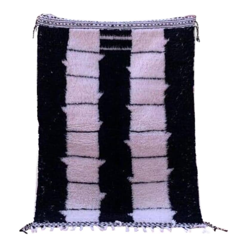 Ręcznie tkany dywan 160x250 cm, wełna, czarny, Maroko