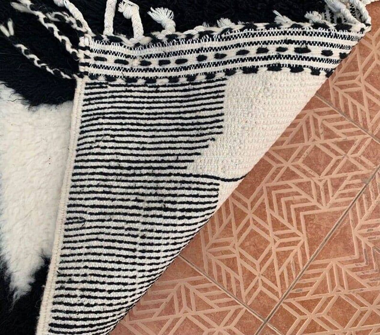 Ręcznie tkany dywan 160x250 cm, wełna, czarny, Maroko - 204469