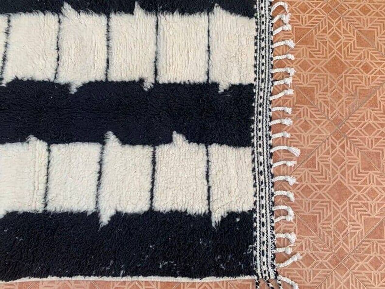 Ręcznie tkany dywan 160x250 cm, wełna, czarny, Maroko - 204472