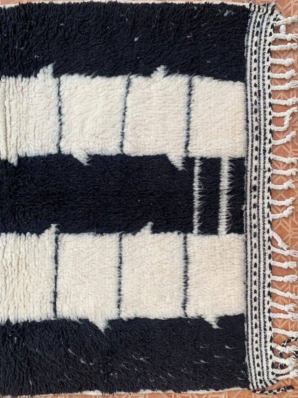 Ręcznie tkany dywan 160x250 cm, wełna, czarny, Maroko - 204470