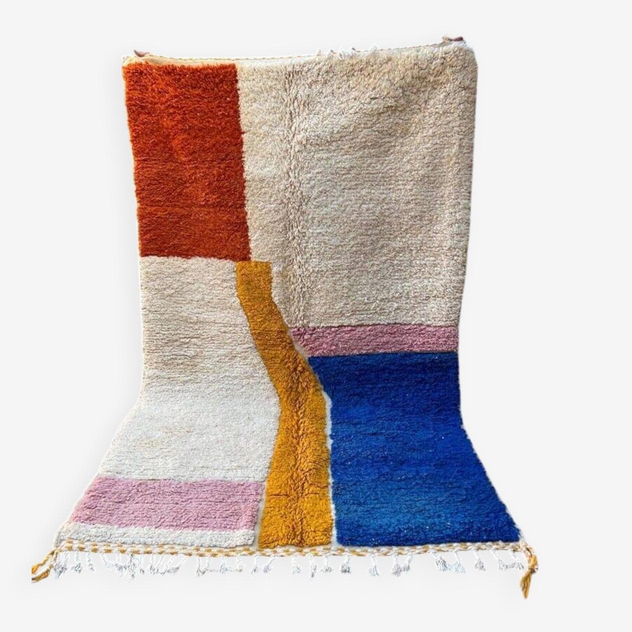 Ręcznie tkany dywan 150x250 cm, wełna, multikolor, Maroko - 204449