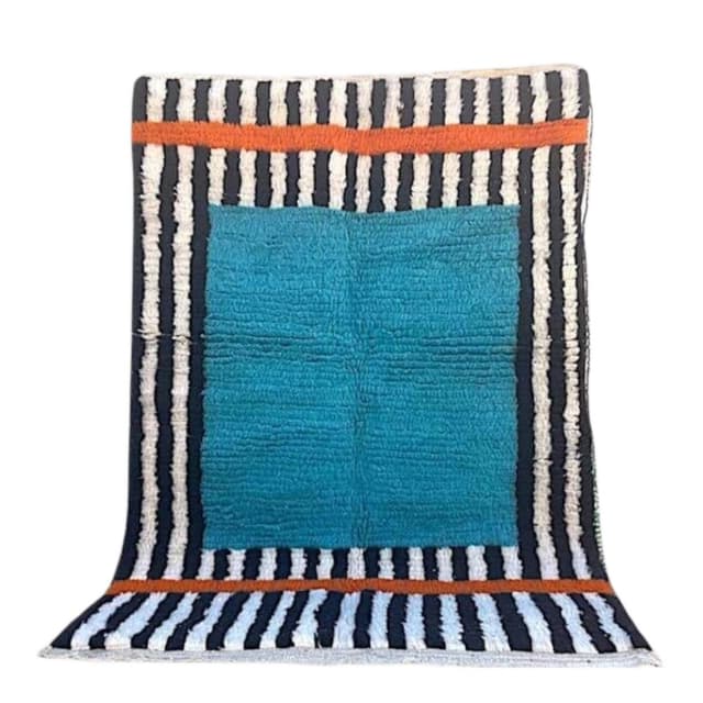 Ręcznie tkany dywan 100x200 cm, wełna, wielokolorowy, Maroko - WYMIARY