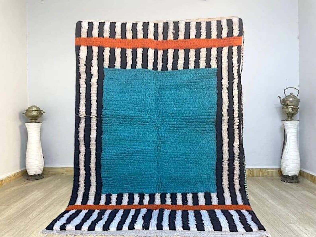 Ręcznie tkany dywan 100x200 cm, wełna, wielokolorowy, Maroko - 204448