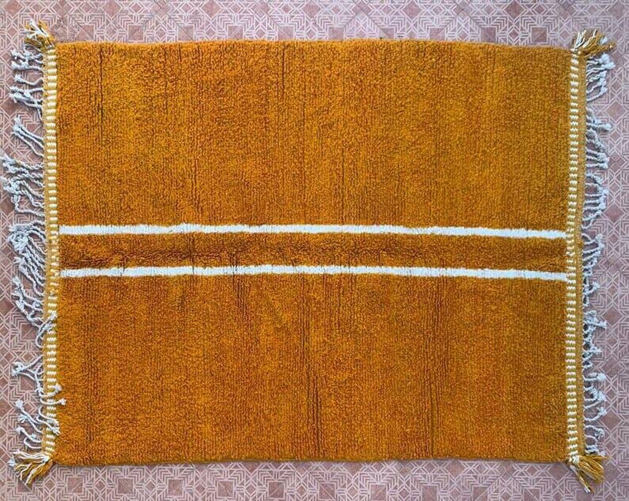 Ręcznie tkany dywan 150x250 cm, wełna, pomarańczowy, Maroko - 204408