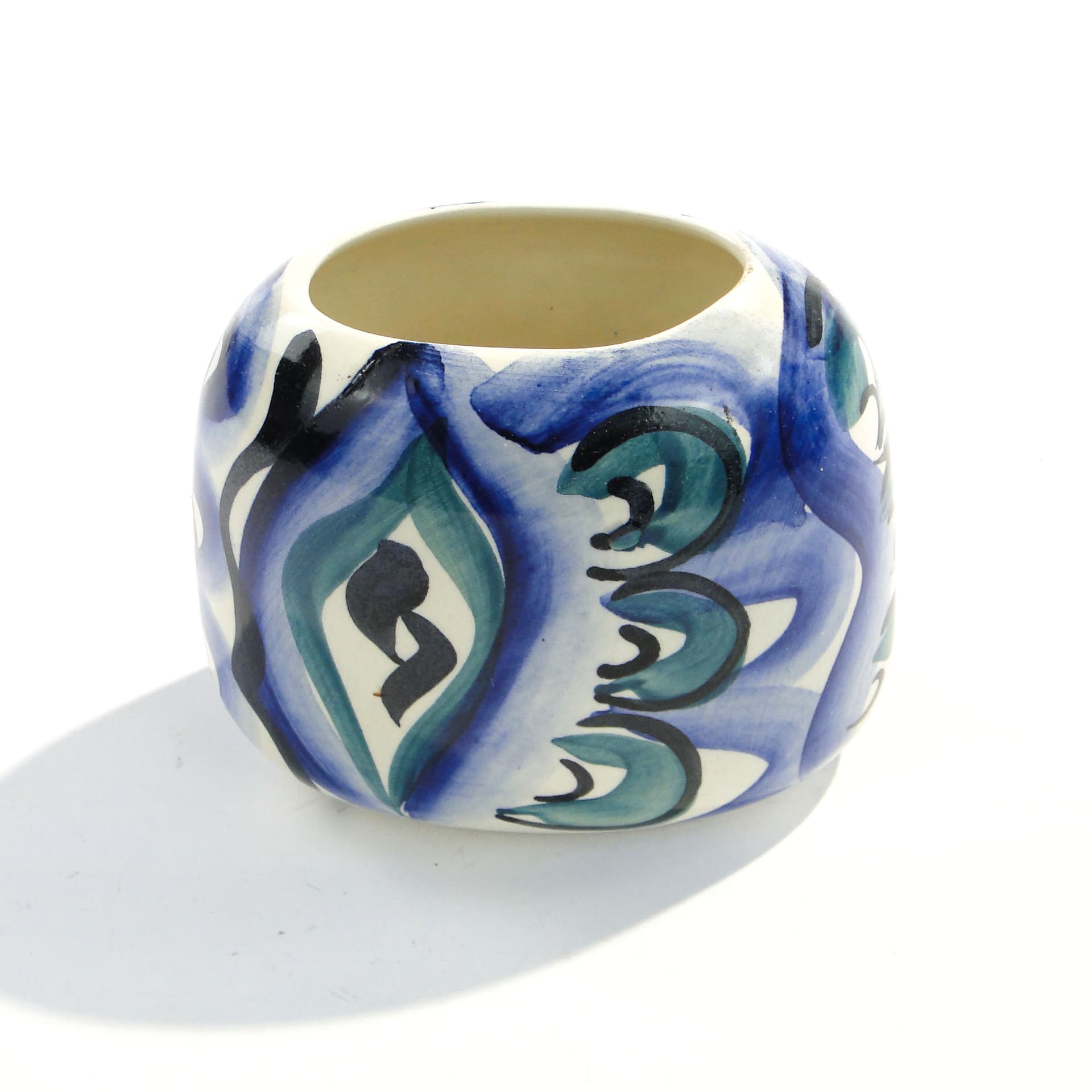 Wazon, biel, ceramika, proj. W. Płażewski, Włocławek, Polska, lata 50. - 1463