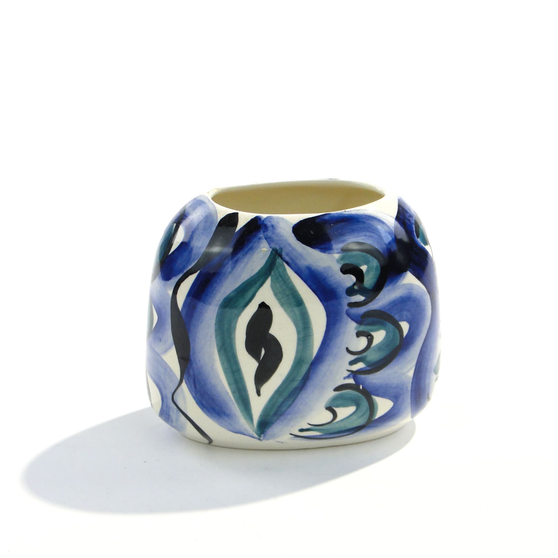 Wazon, biel, ceramika, proj. W. Płażewski, Włocławek, Polska, lata 50. - 1466