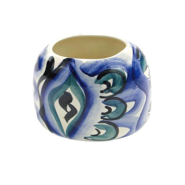 Wazon, biel, ceramika, proj. W. Płażewski, Włocławek, Polska, lata 50. - WYMIARY