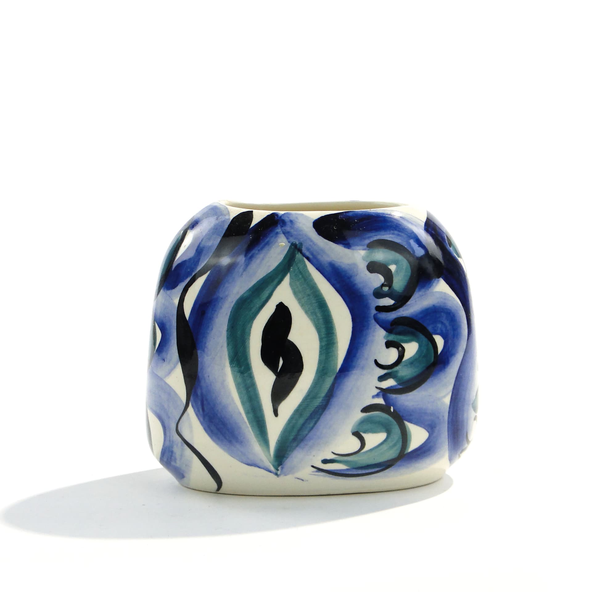 Wazon, biel, ceramika, proj. W. Płażewski, Włocławek, Polska, lata 50. - 1467