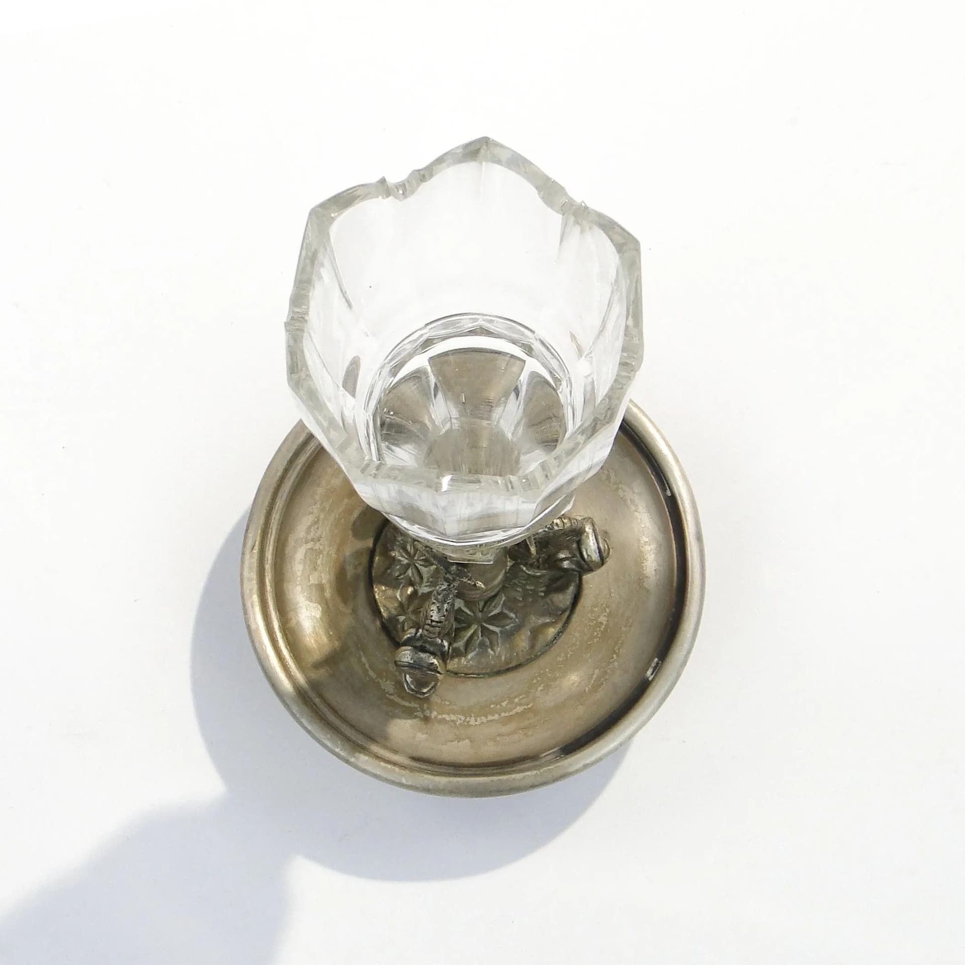 Vase with Dolphins, copper brass, clear crystal, Austria-Hungary, 19th c. - 14737