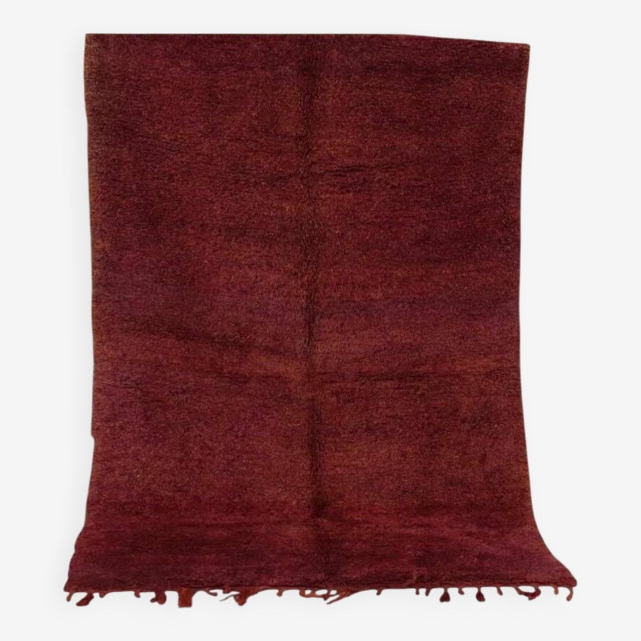 Ręcznie tkany dywan 150x250 cm, wełna, bordowy, Maroko - 204363