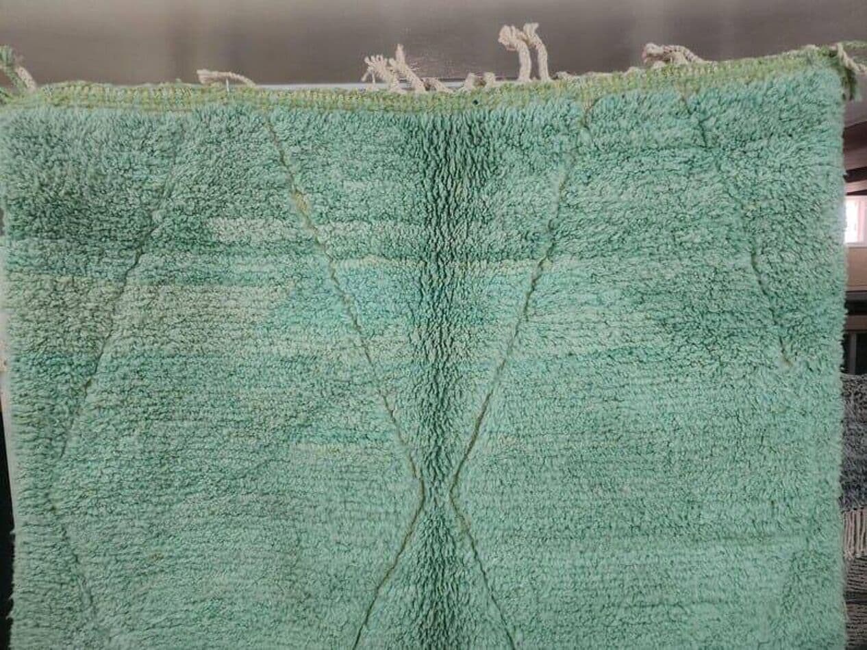 Ręcznie tkany dywan 150x250 cm, wełna, turkusowy, Maroko - 204346