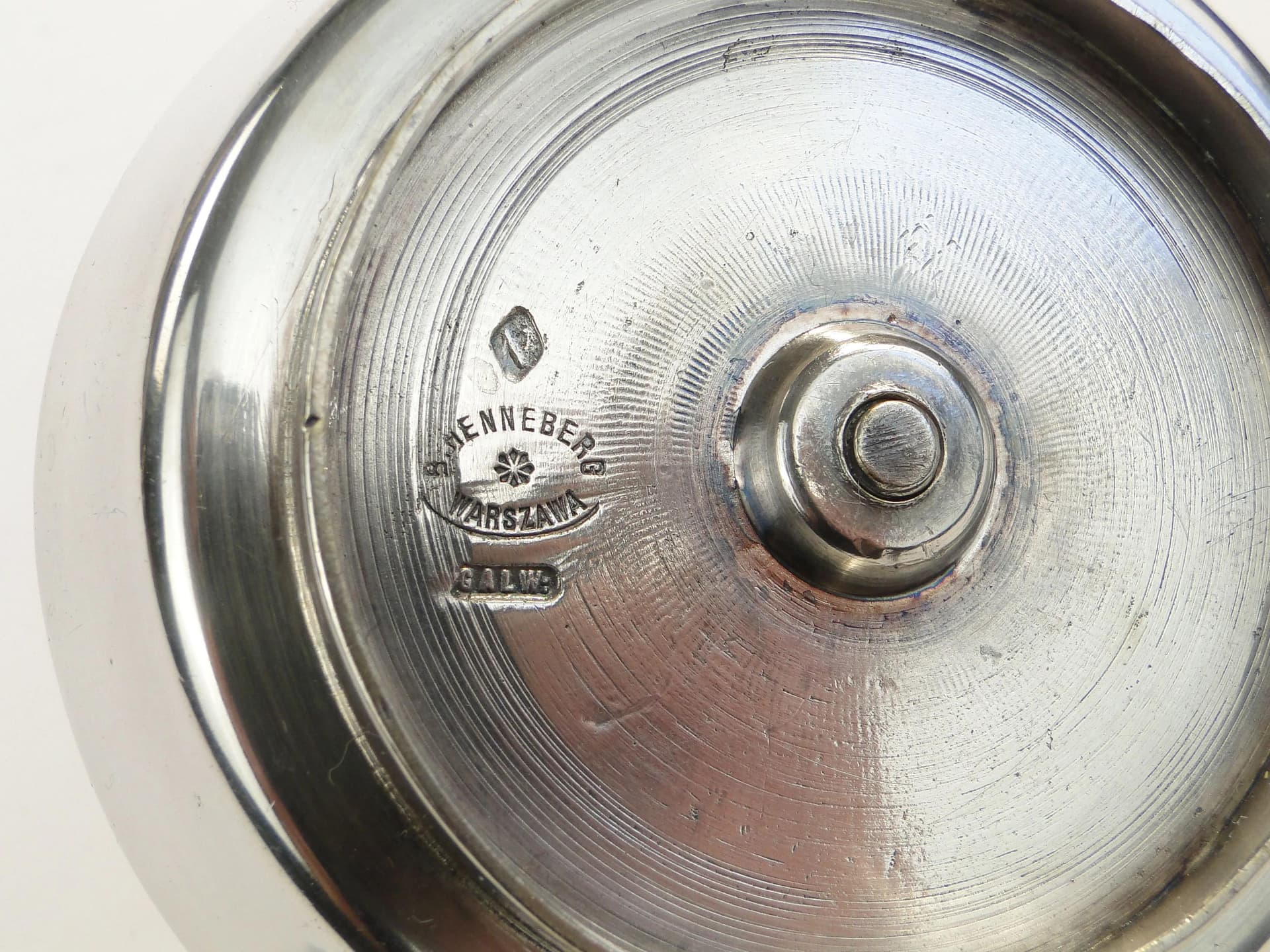 Popielniczka marynistyczna, srebro, Bracia Henneberg, Polska, lata 30. - 14728