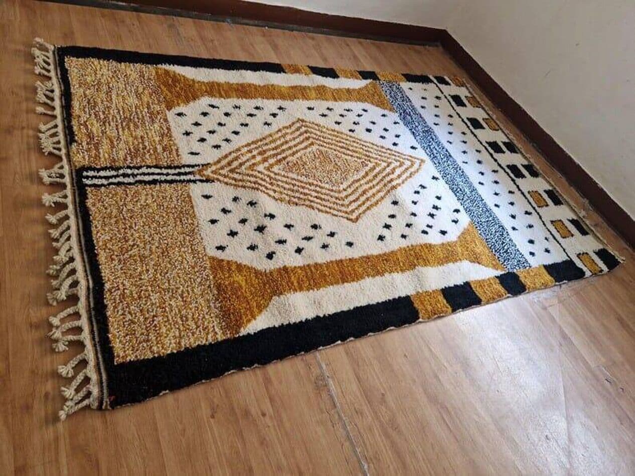 Ręcznie tkany dywan 150x250 cm, wełna, wielokolorowy, Maroko - 204305