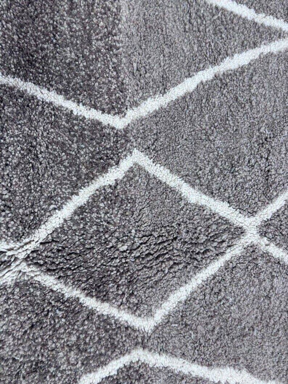 Ręcznie tkany dywan 150x250 cm, wełna, szary, Maroko - 204293