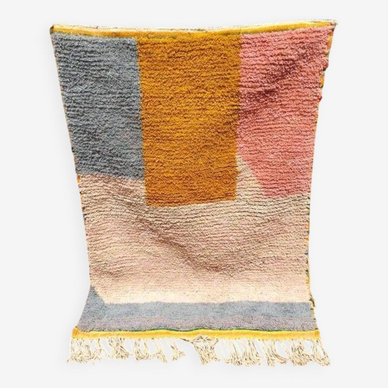 Ręcznie tkany dywan 100x200 cm, wełna, multikolor, Maroko - 204163