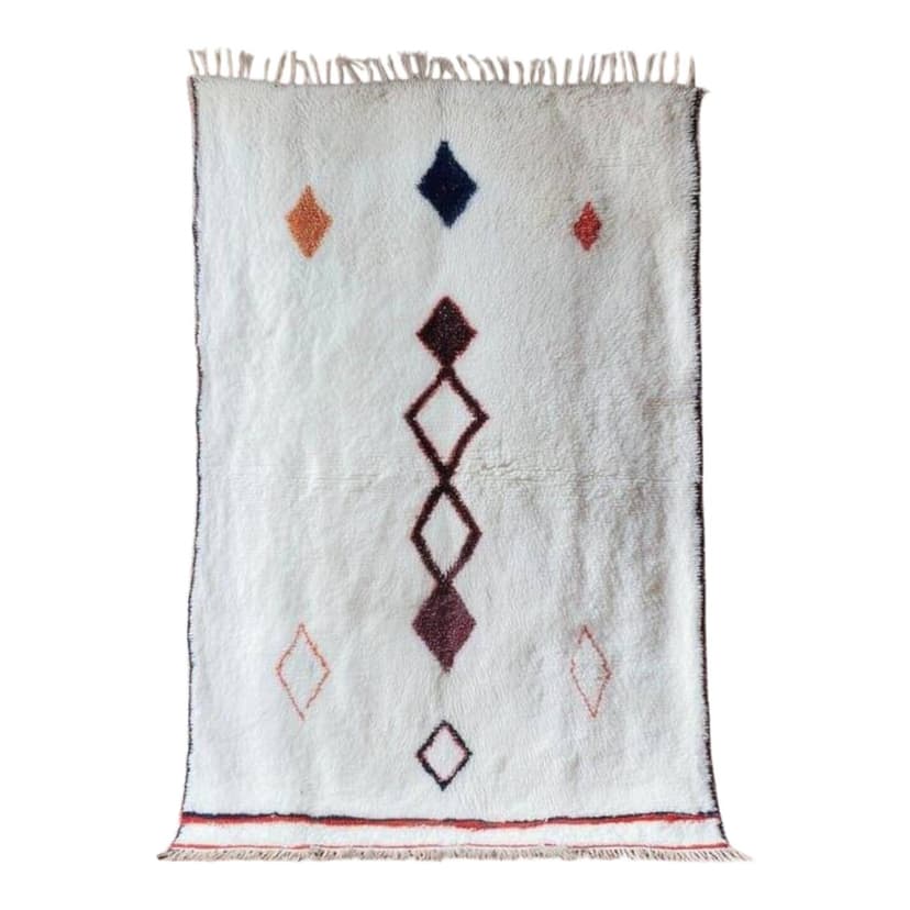 Ręcznie tkany dywan 160x240 cm, wełna, multikolor, Maroko