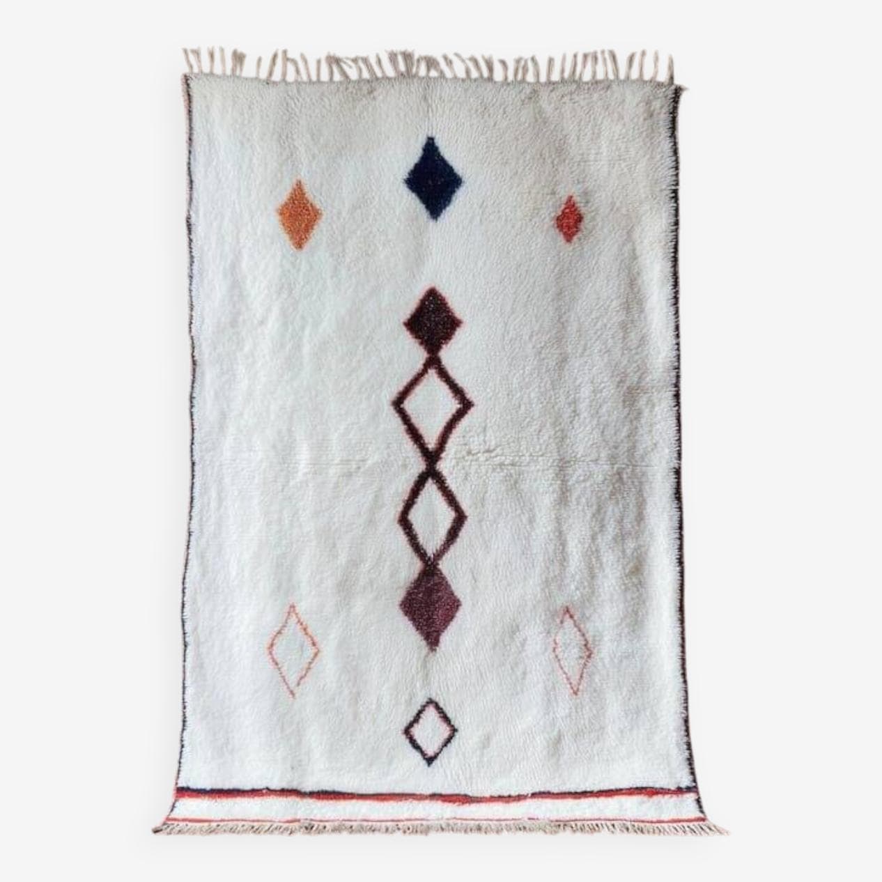 Ręcznie tkany dywan 160x240 cm, wełna, multikolor, Maroko - 204156