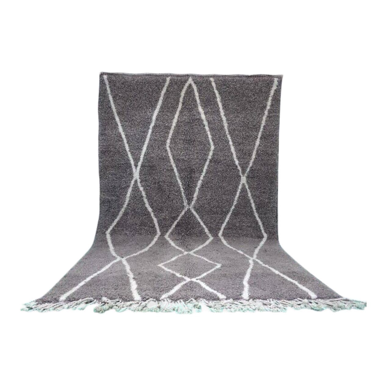 Ręcznie tkany dywan 200x300 cm, wełna, szary, Maroko