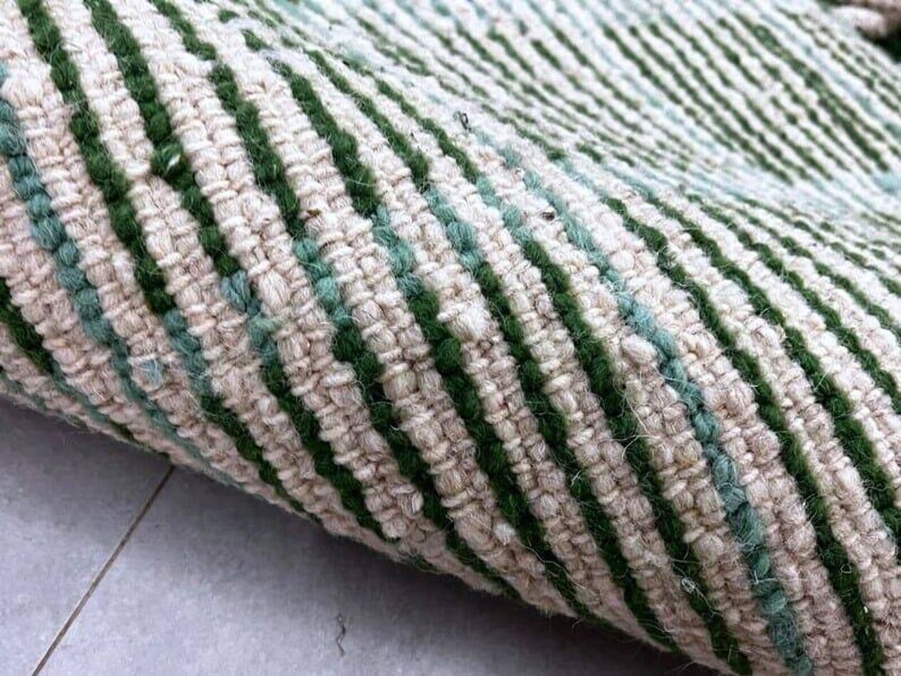 Ręcznie tkany dywan 200x300 cm, wełna, zielony, Maroko - 204121