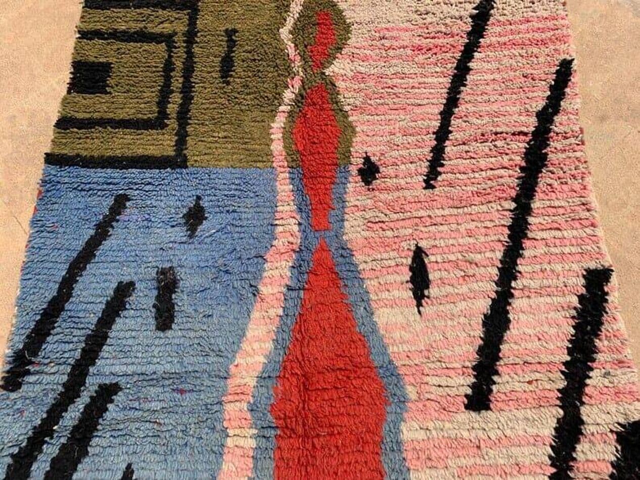 Ręcznie tkany dywan 150x250 cm, wełna, wielokolorowy, Maroko - 204097