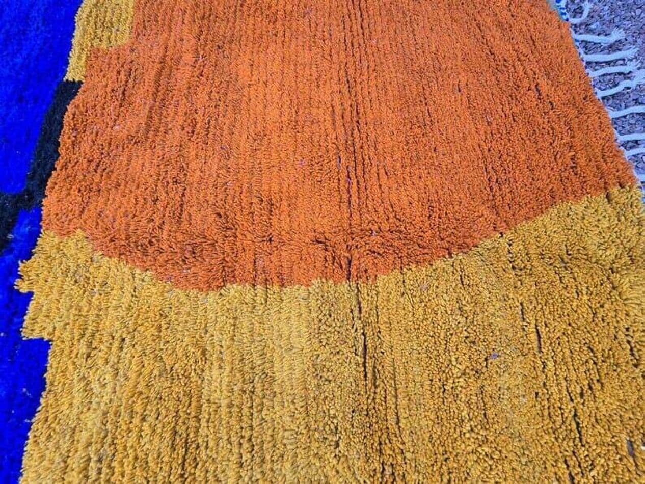 Ręcznie tkany dywan 150x250 cm, wełna, pomarańczowy, Maroko - 203852