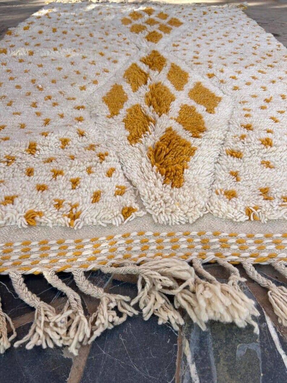 Ręcznie tkany dywan 150x250 cm, wełna, biały, Maroko - 203805