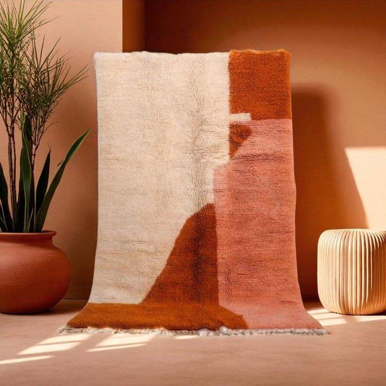 Ręcznie tkany dywan 150x250 cm, wełna, multikolor, Maroko - 203639