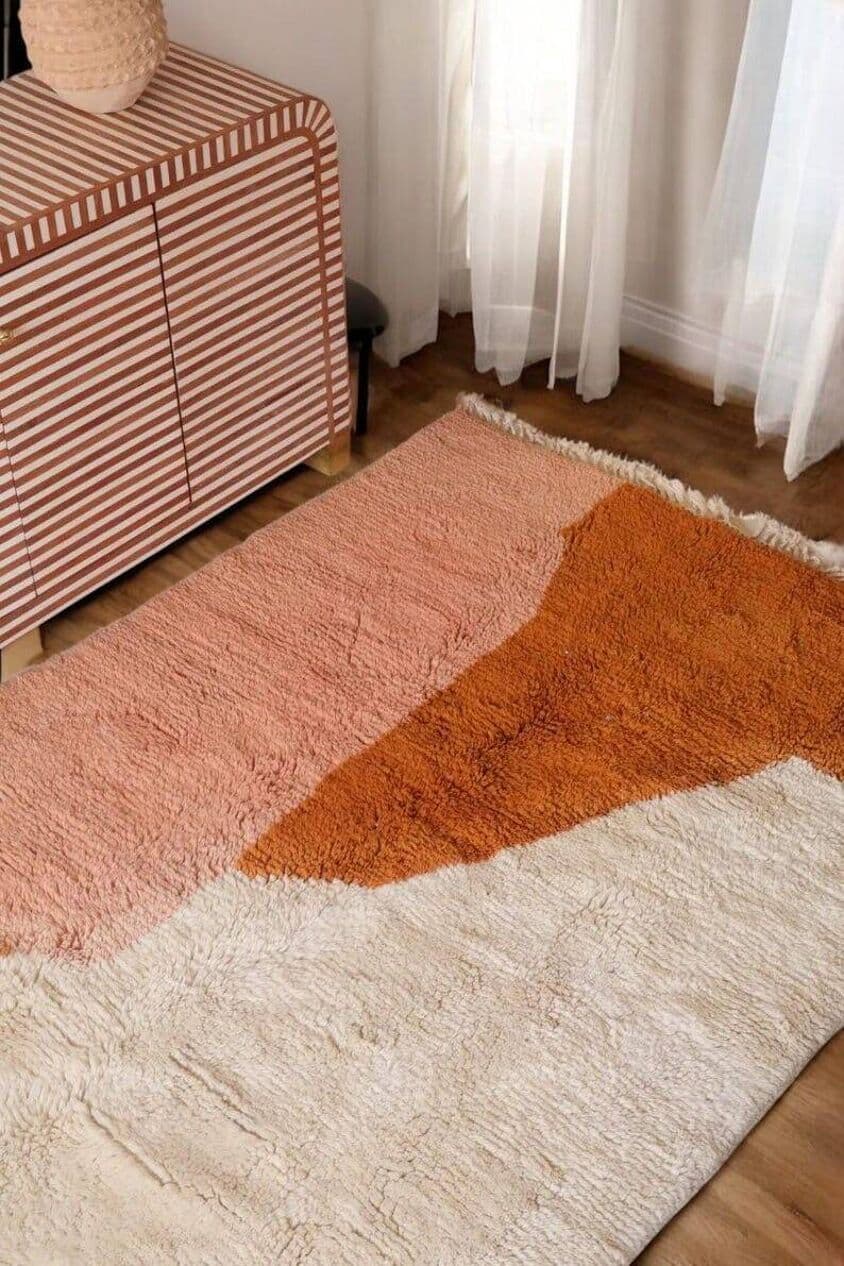 Ręcznie tkany dywan 150x250 cm, wełna, multikolor, Maroko - 203643