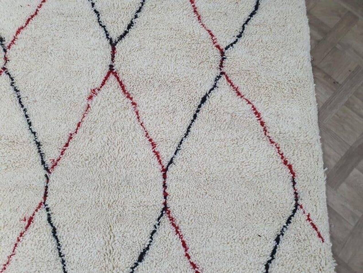 Ręcznie tkany dywan 100x200 cm, wełna, multikolor, Maroko - 205780