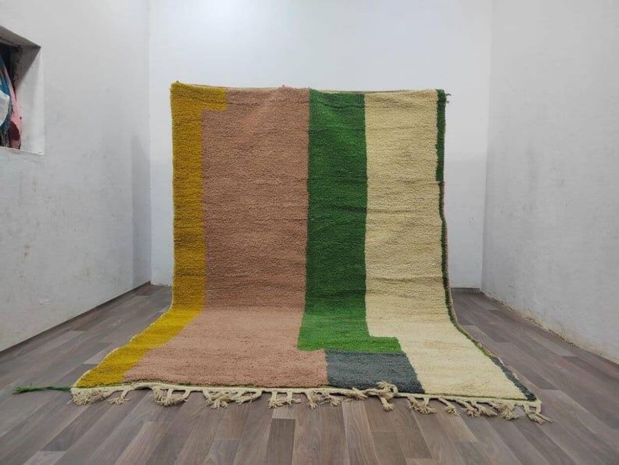 Ręcznie tkany dywan 150x250 cm, wełna, multikolor, Maroko - 205772