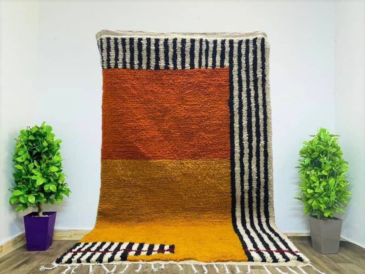 Ręcznie tkany dywan 150x250 cm, wełna, multikolor, Maroko - 207109