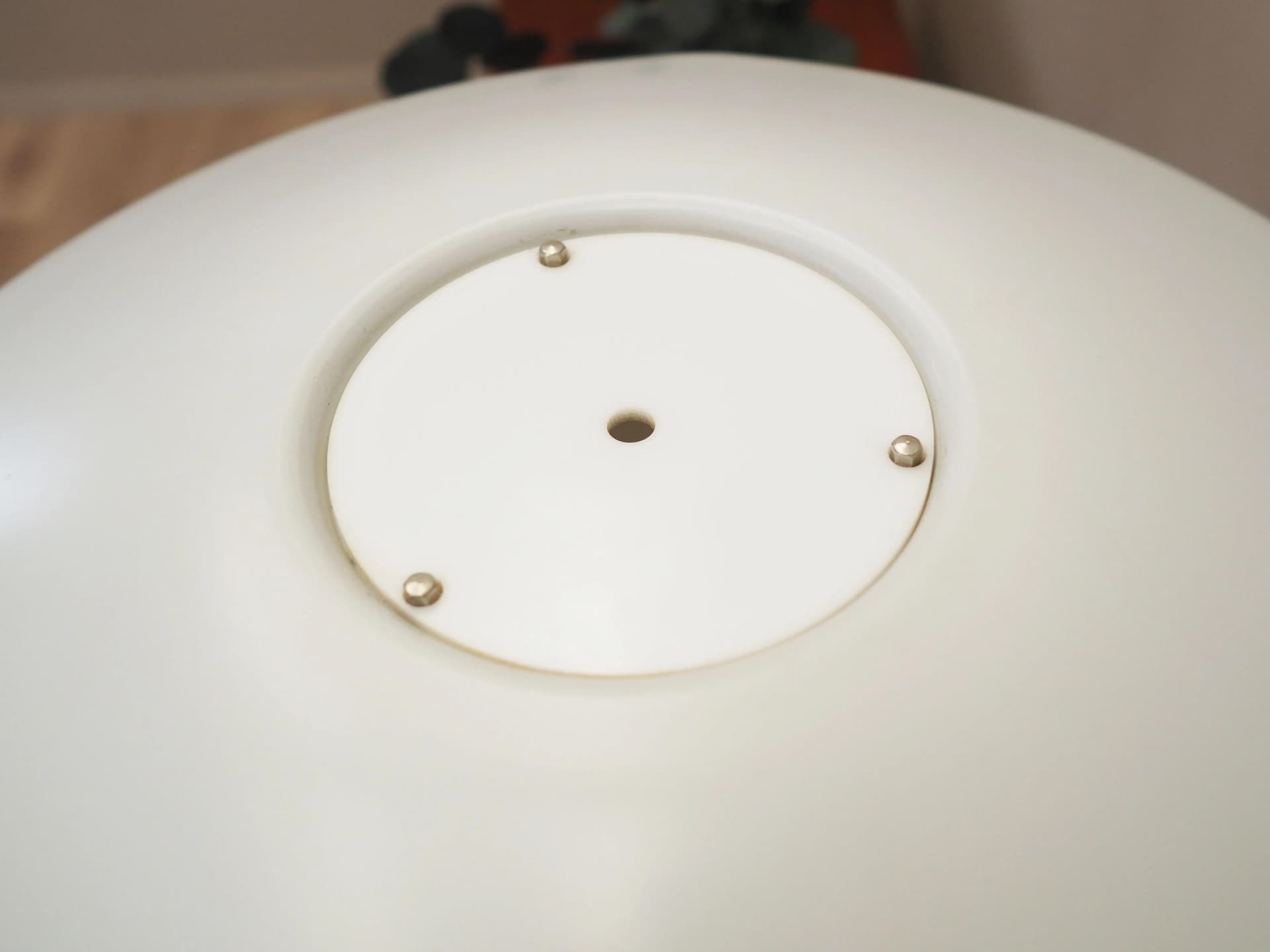 Floor lamp, white metal, by S. Frandsen, Denmark, 1970s. - 14782