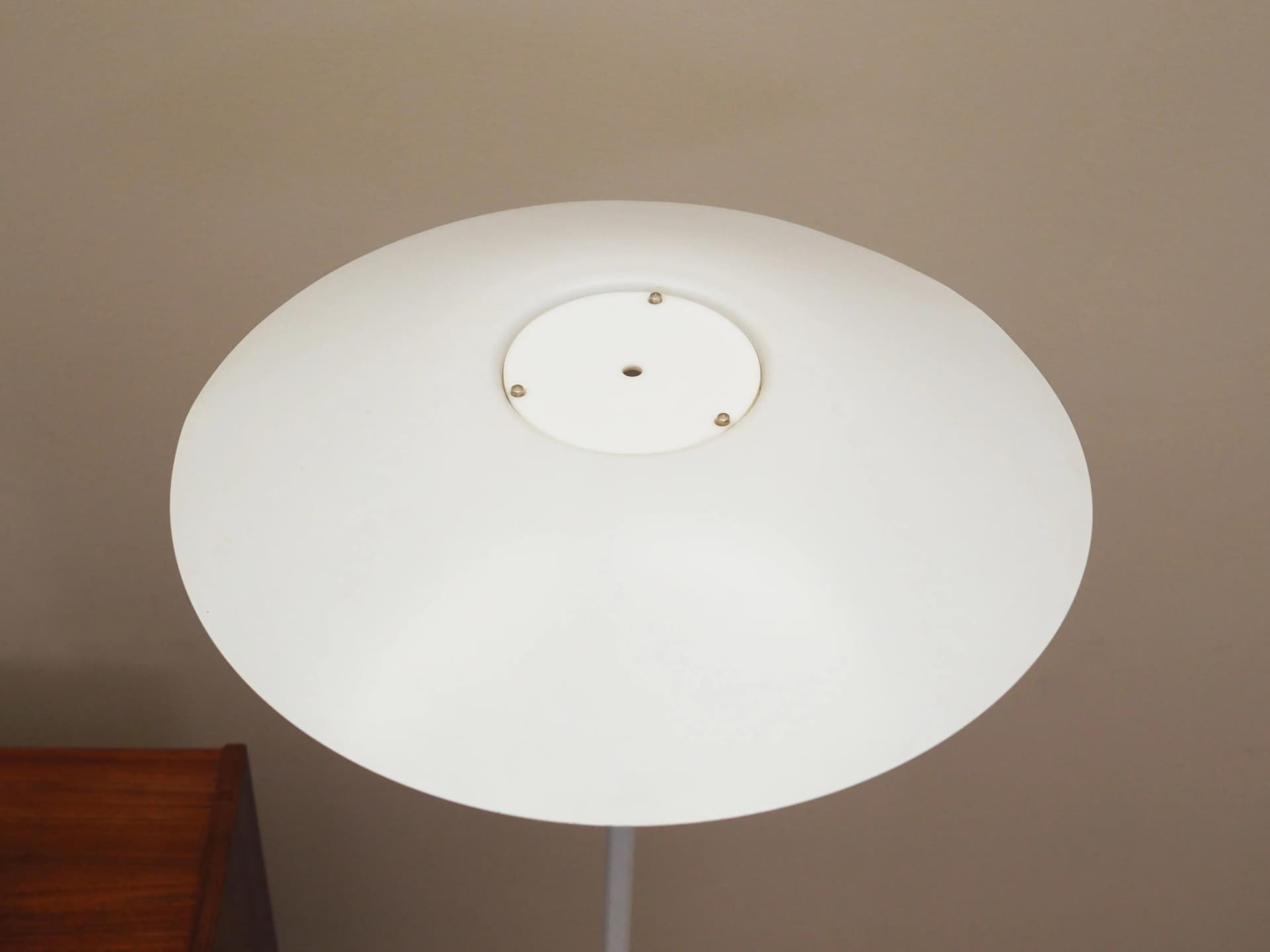 Floor lamp, white metal, by S. Frandsen, Denmark, 1970s. - 14779
