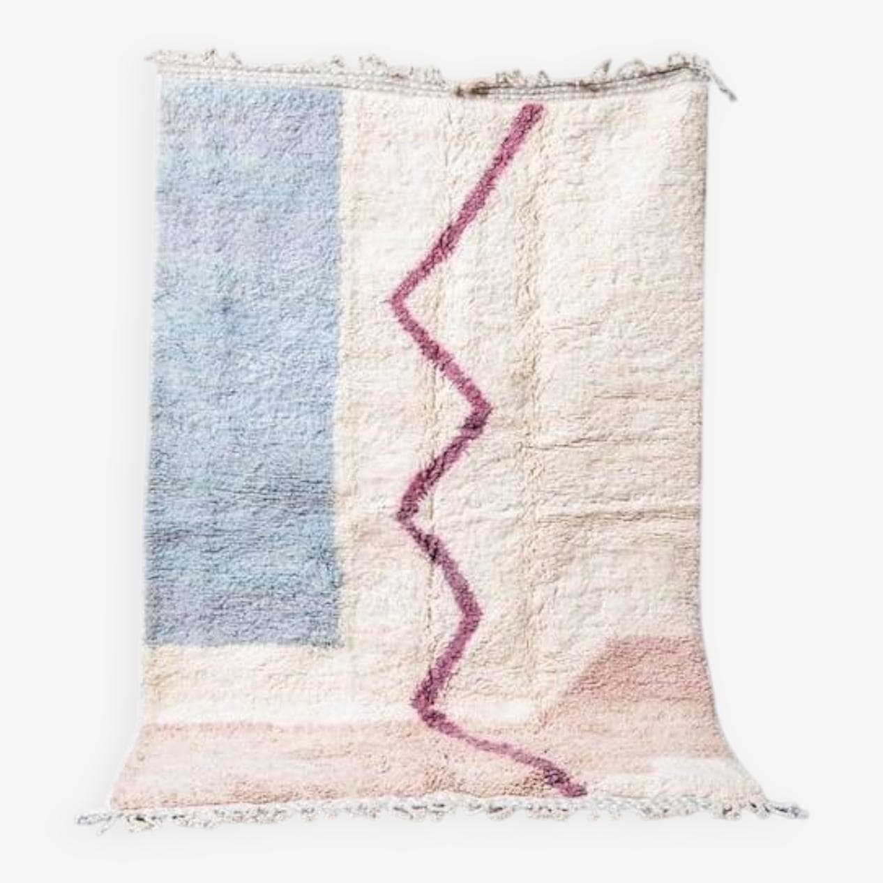 Hand-woven rug 150x250 cm, wool, multicolour, Morocco - 207071