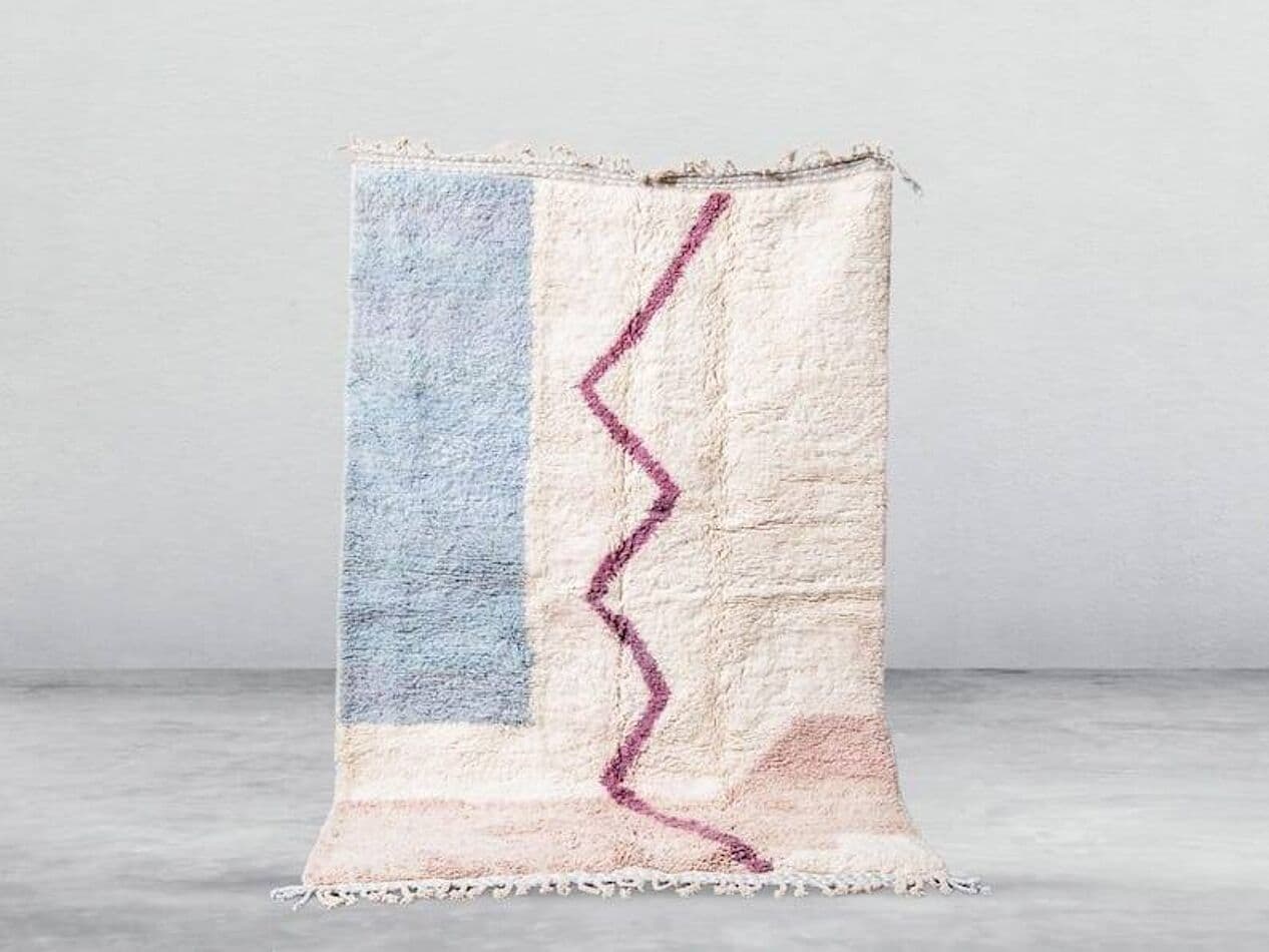 Hand-woven rug 150x250 cm, wool, multicolour, Morocco - 207072