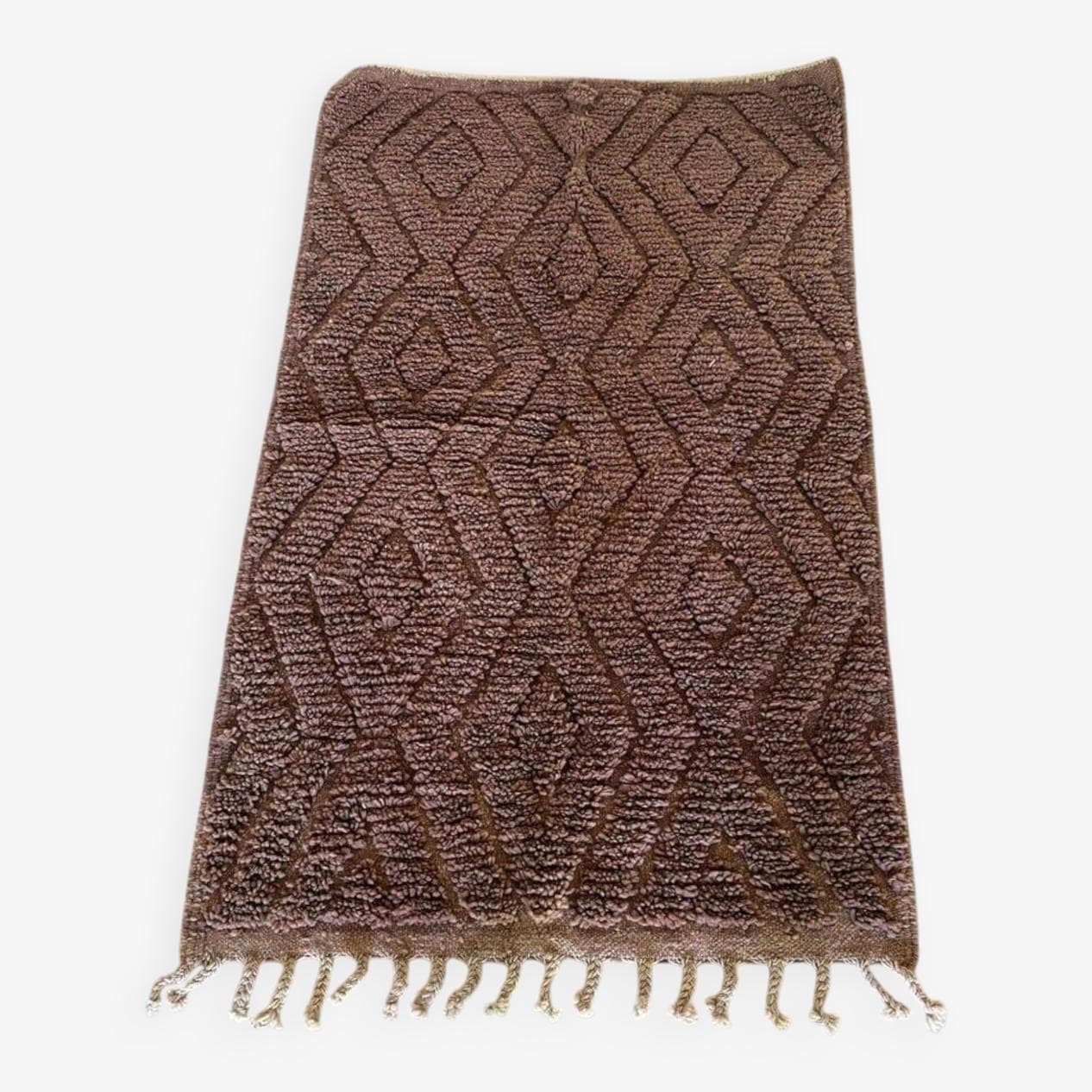 Handwoven rug 200x300 cm, wool, brown, Morocco - 207064