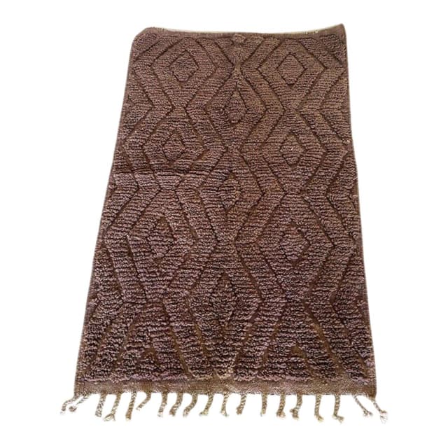 Handwoven rug 200x300 cm, wool, brown, Morocco - DIMENSION