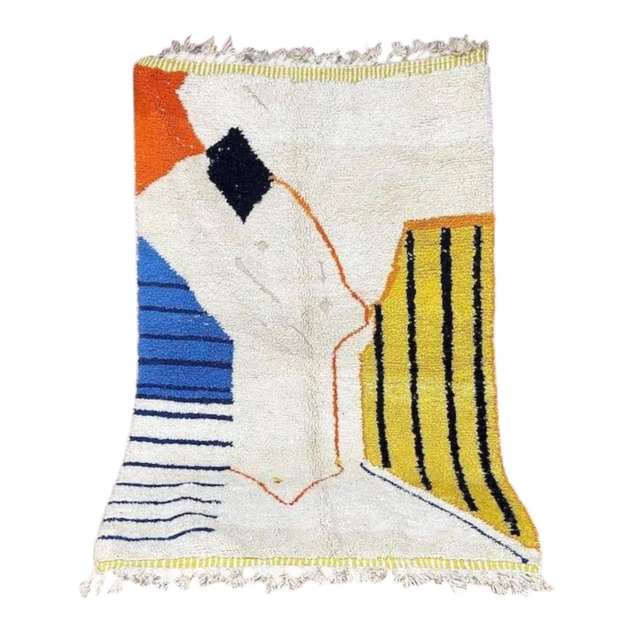 Ręcznie tkany dywan 150x250 cm, wełna, multikolor, Maroko