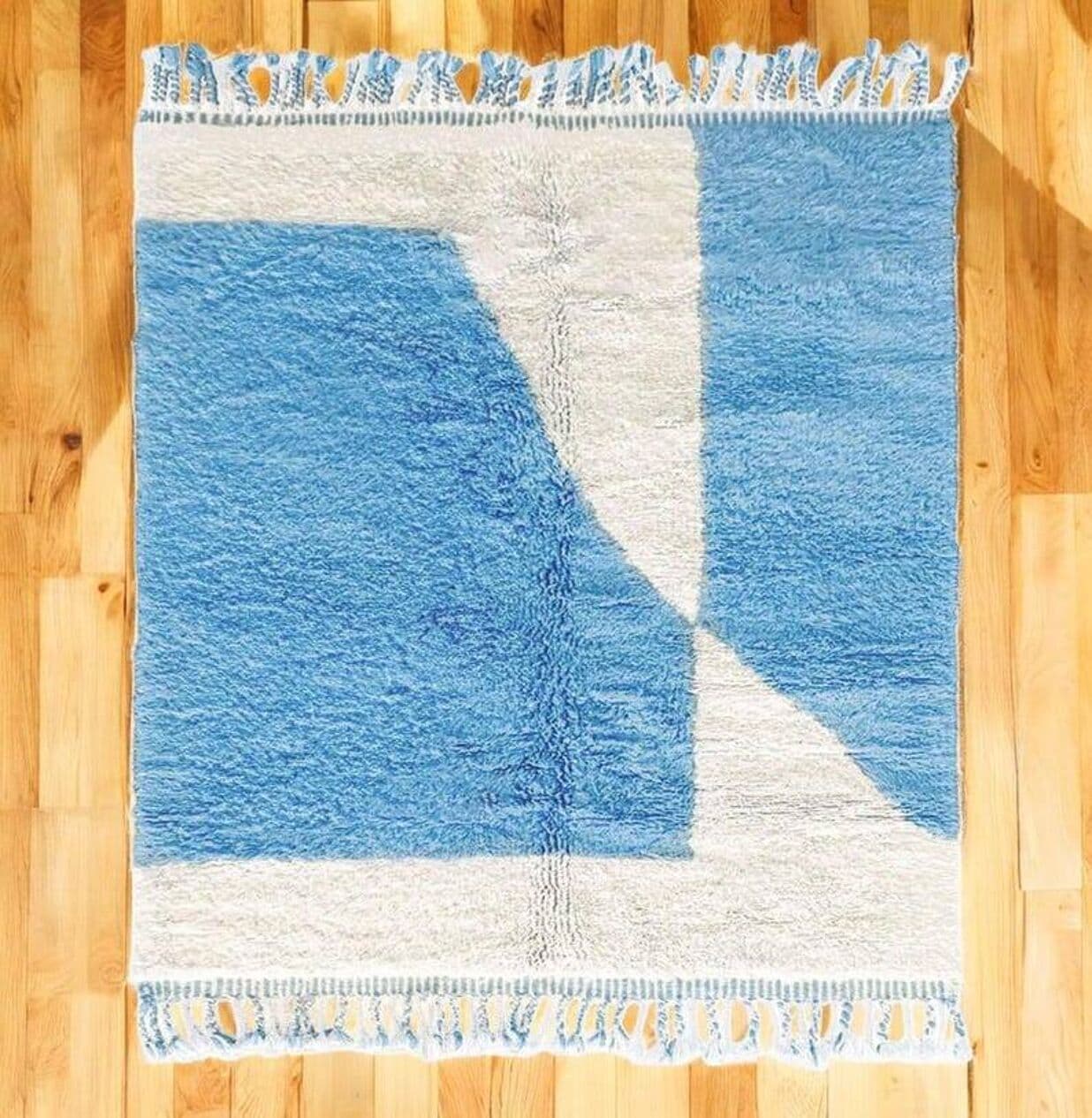 Ręcznie tkany dywan 200x300 cm, wełna, multikolor, Maroko - 207035