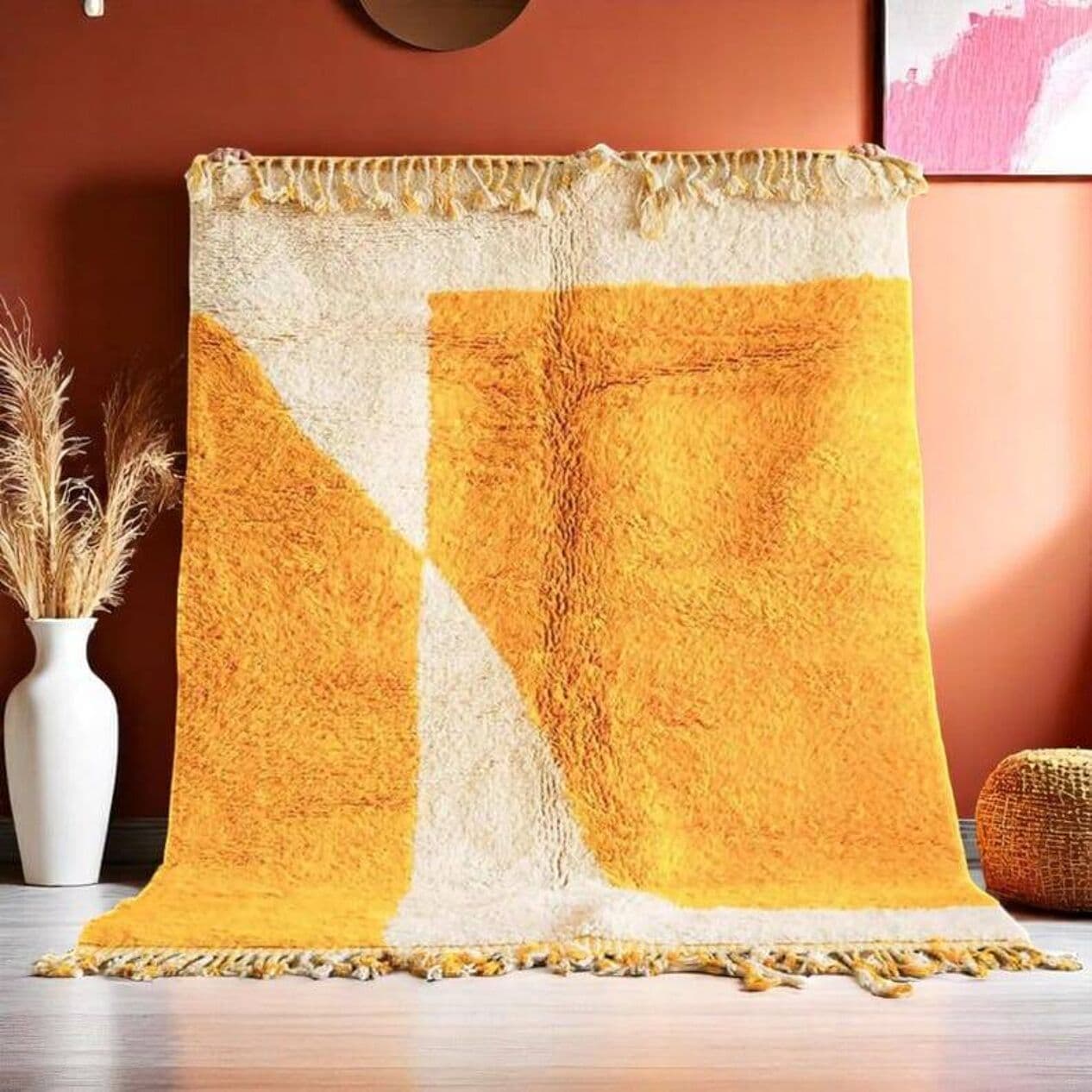 Ręcznie tkany dywan 200x300 cm, wełna, multikolor, Maroko - 207032